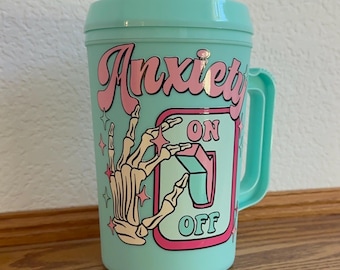 Anxiety Switch Mother Trucker Mug - 34oz Double-Insulated Tumbler