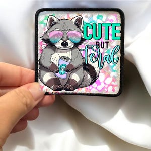 Cute but feral character Sublimation Iron on Patches, great for clothes, backpacks, purses and other diy projects!