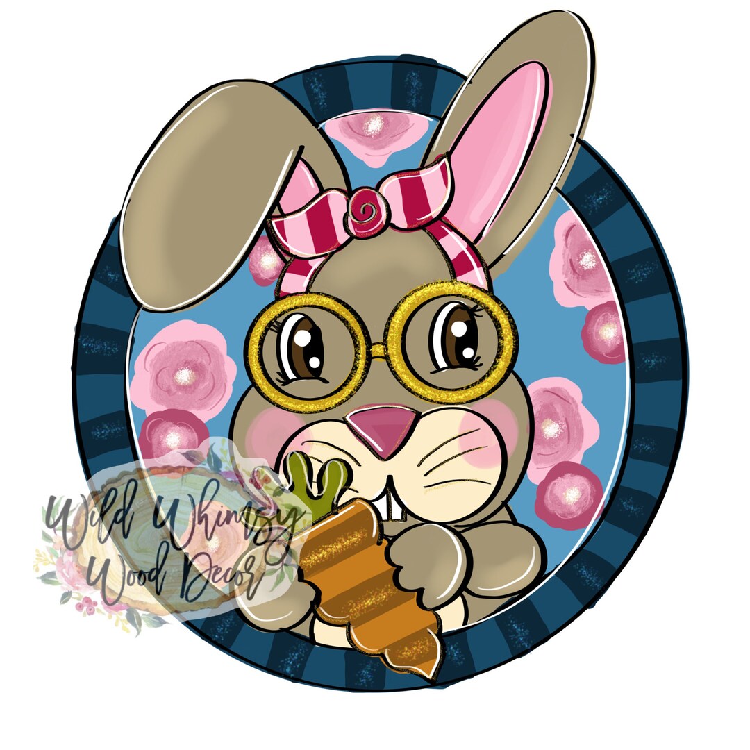 Digital Template Bunny With Carrot - Etsy