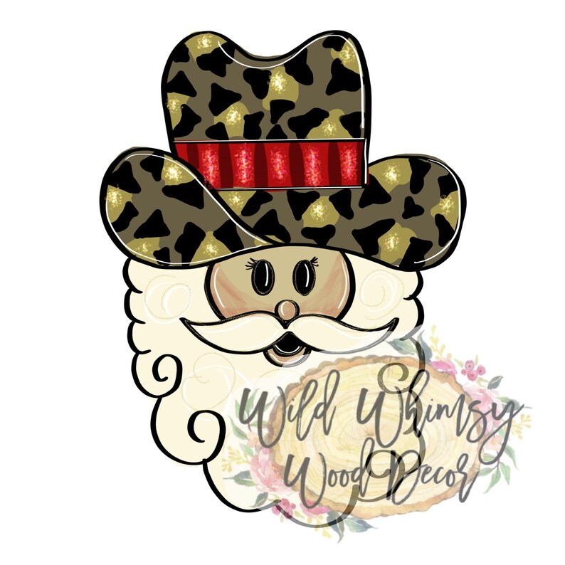 Digital Template Christmas Cowboy Rustic Santa - Etsy