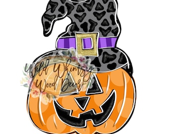 Digital template fall Halloween jack witch