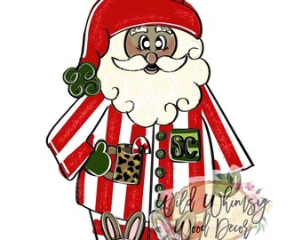 Digital template Pajama Santa
