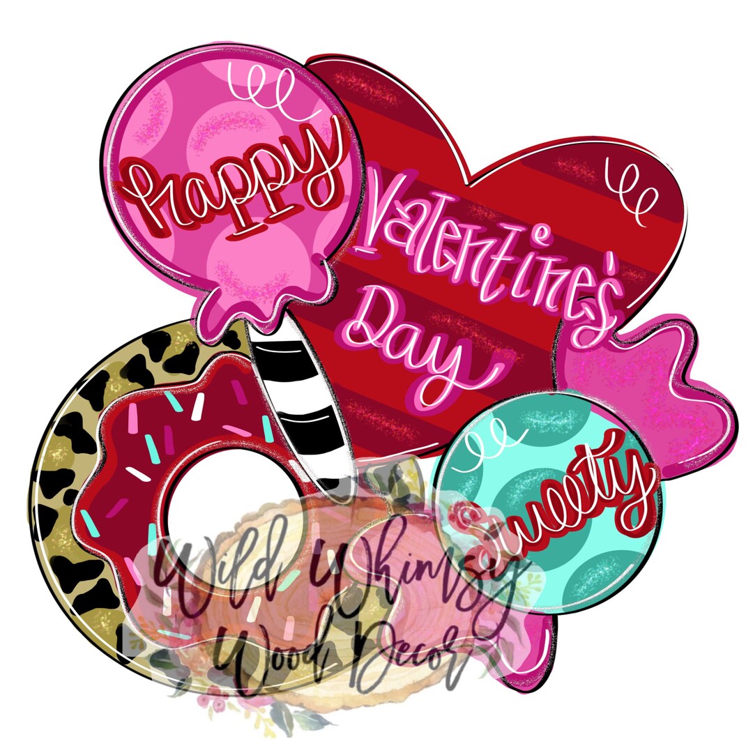 Digital Template Valentines Love Sweets - Etsy