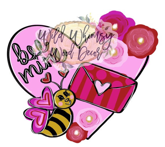 Digital Template Bee Mine Valentine | Etsy
