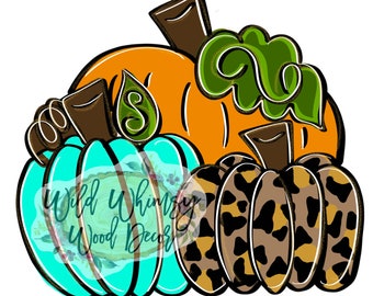 Digital template fall pumpkin