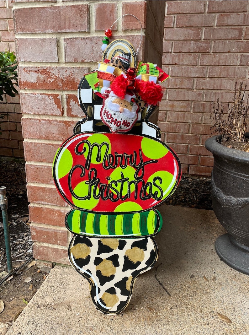 Christmas Ornament Door Hanger Etsy