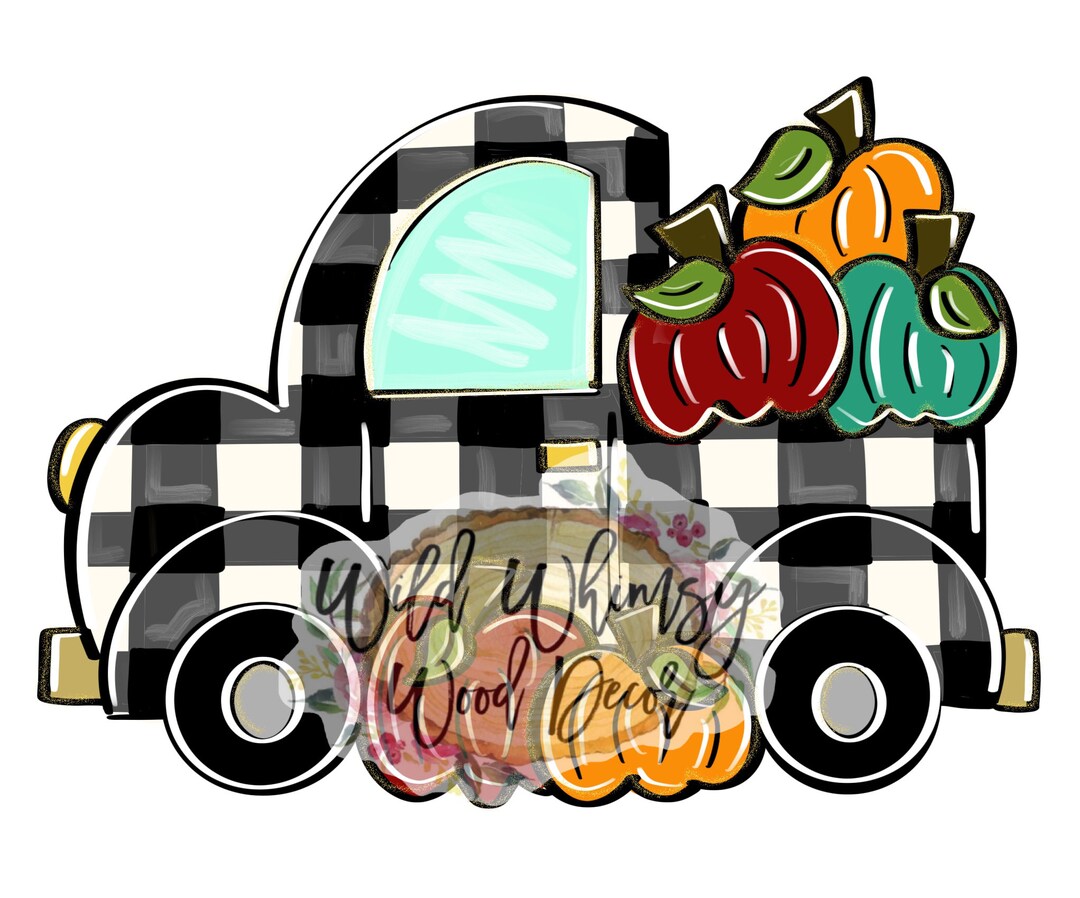 Digital Template Fall Truck - Etsy