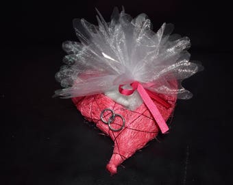 dragée coeur sisal mariage