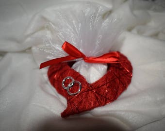 dragée coeur sisal mariage