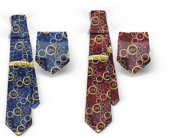 JW theme Neckties "jw bubbles " standard size 58” custom jw.org neckties. Gift Pioneer School. # bubbles
