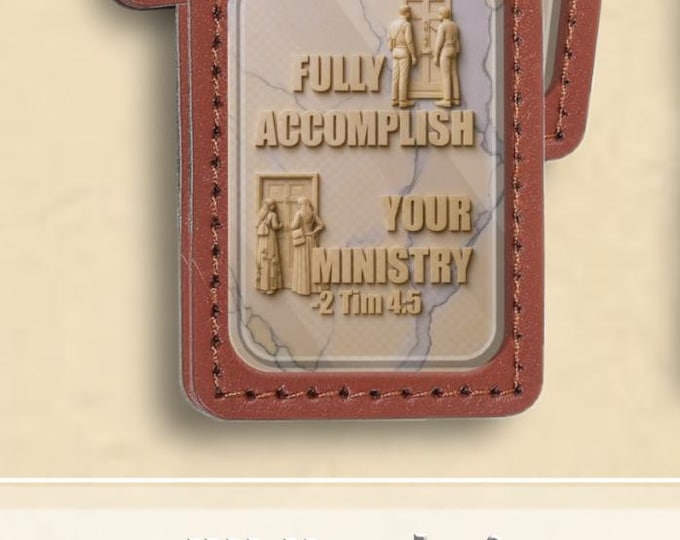Jw theme keychains Pu leather , JW.Org  Fully Accomplish Your Ministry. 2 Tim 4:5