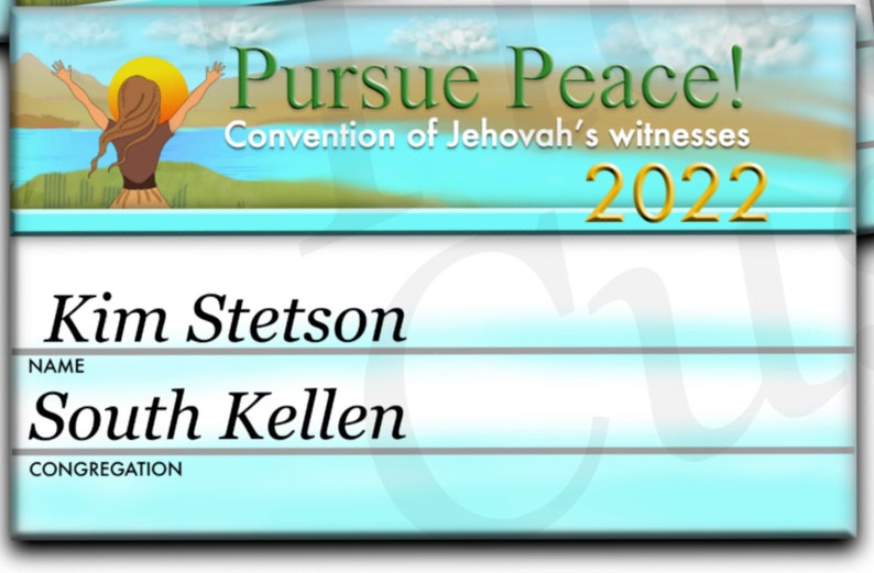 JW ORG 2022 Regional Convention Badge Name Badge Tag Adult Etsy