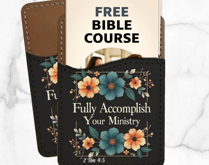 JW.ORG theocratic Card caddy holder. PU leather like. “Fully Accomplish Your Ministry “