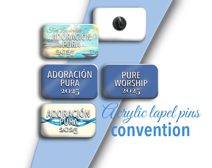 JW Lapel pin . 1”X1” Regional Convention “Declare the good news ” 2024 - acrylic.