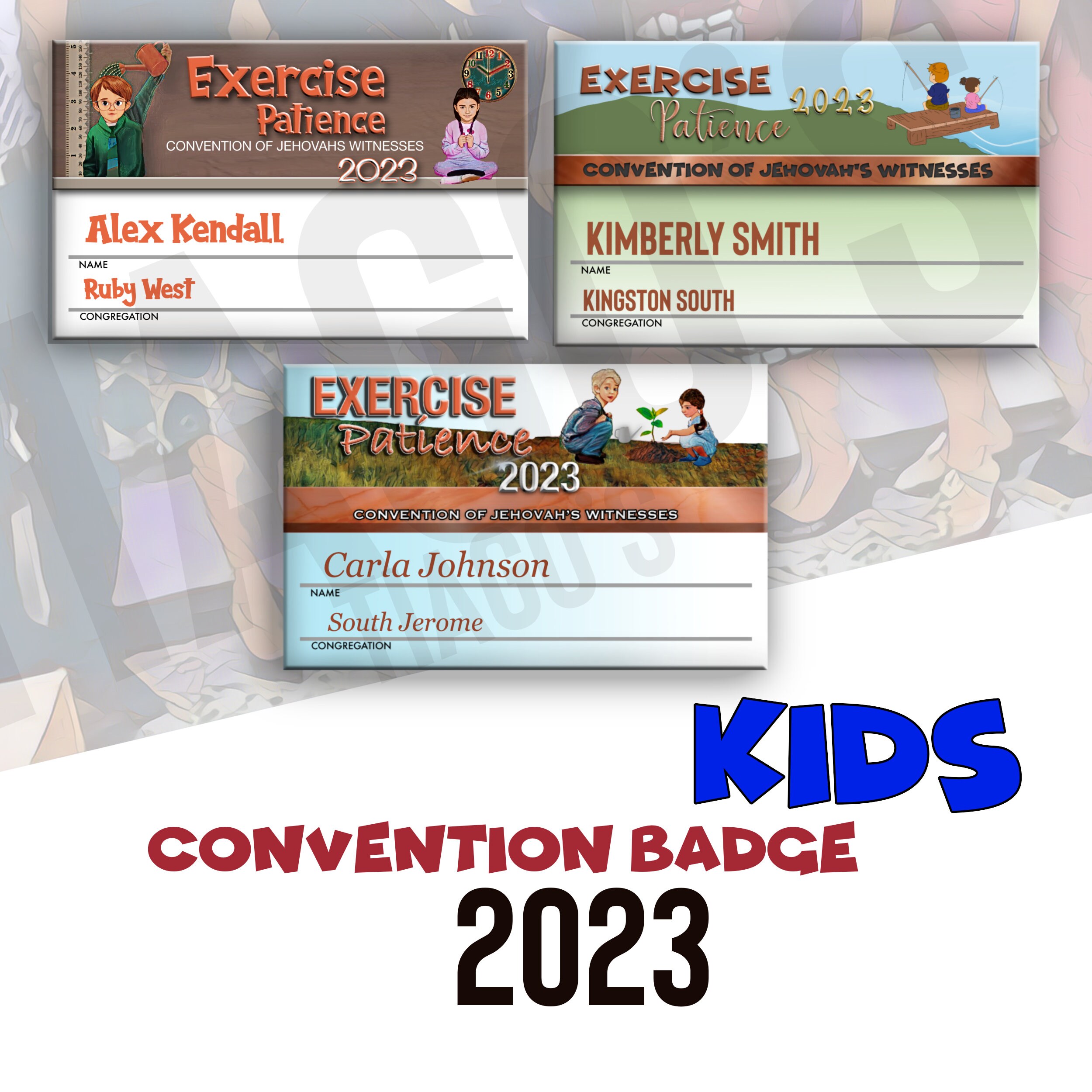 2023 Regional Convention Name Tags Kids Version. Etsy Singapore