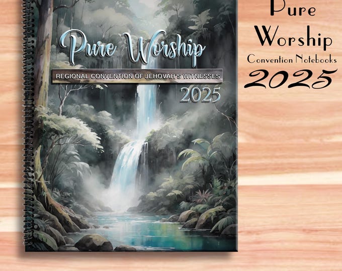 JW notebook . 2025 Regional Convention.  “Pure Worship ” program block ready notebook. 8.5 x 11 standard . #8. Paradise