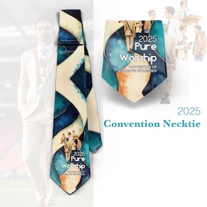 JW theme Neckties 2025 "PURE WORSHIP" standard size 58" custom jw.org neckties.