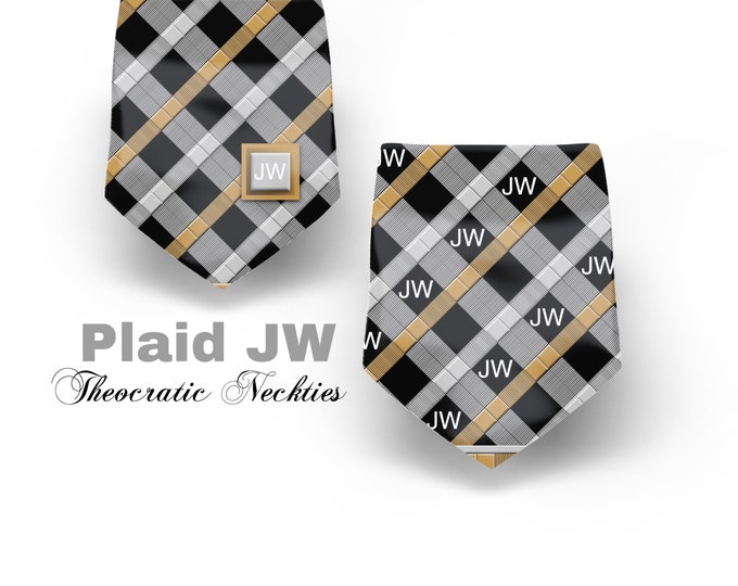 JW theme Neckties  “Plaid” JW.ORG neckties. Gift jw gifts