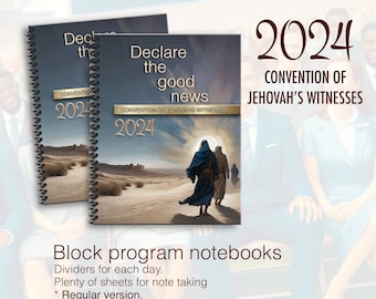 Cahier JW. Convention régionale 2024. Cahier de notes « Annoncez la bonne nouvelle ». Norme 8,5 x 11 po. #2&2