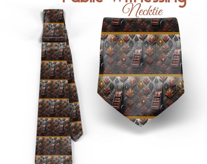 JW theme Neckties "witnessing Cart" standard size 58" or XL 62” custom jw.org neckties. Gift, Pioneer School. # witness cart
