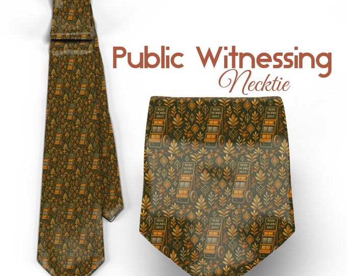 JW theme Neckties "witnessing Cart" standard size 58" or XL 62” custom jw.org neckties. Gift, Pioneer School. # witness cart