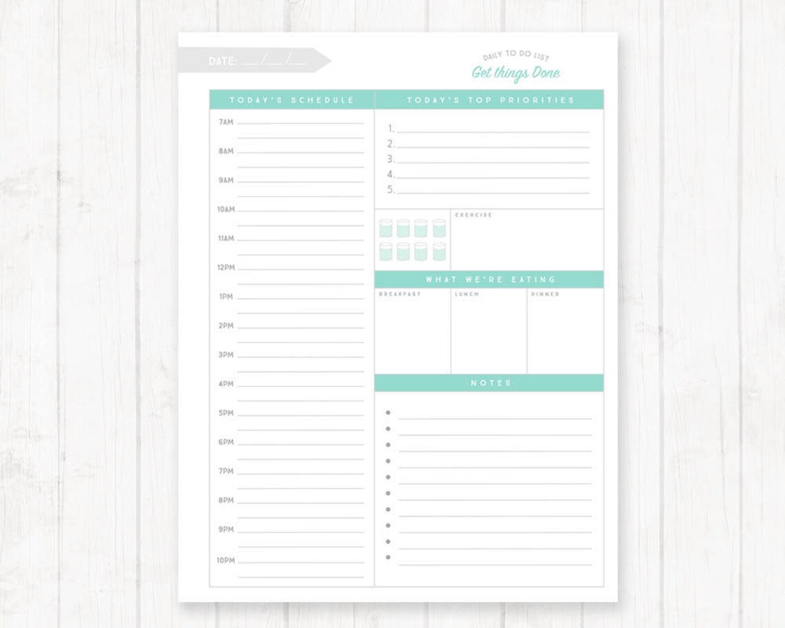 Organizational Printable Bundle Instant Download. Daily - Etsy Canada
