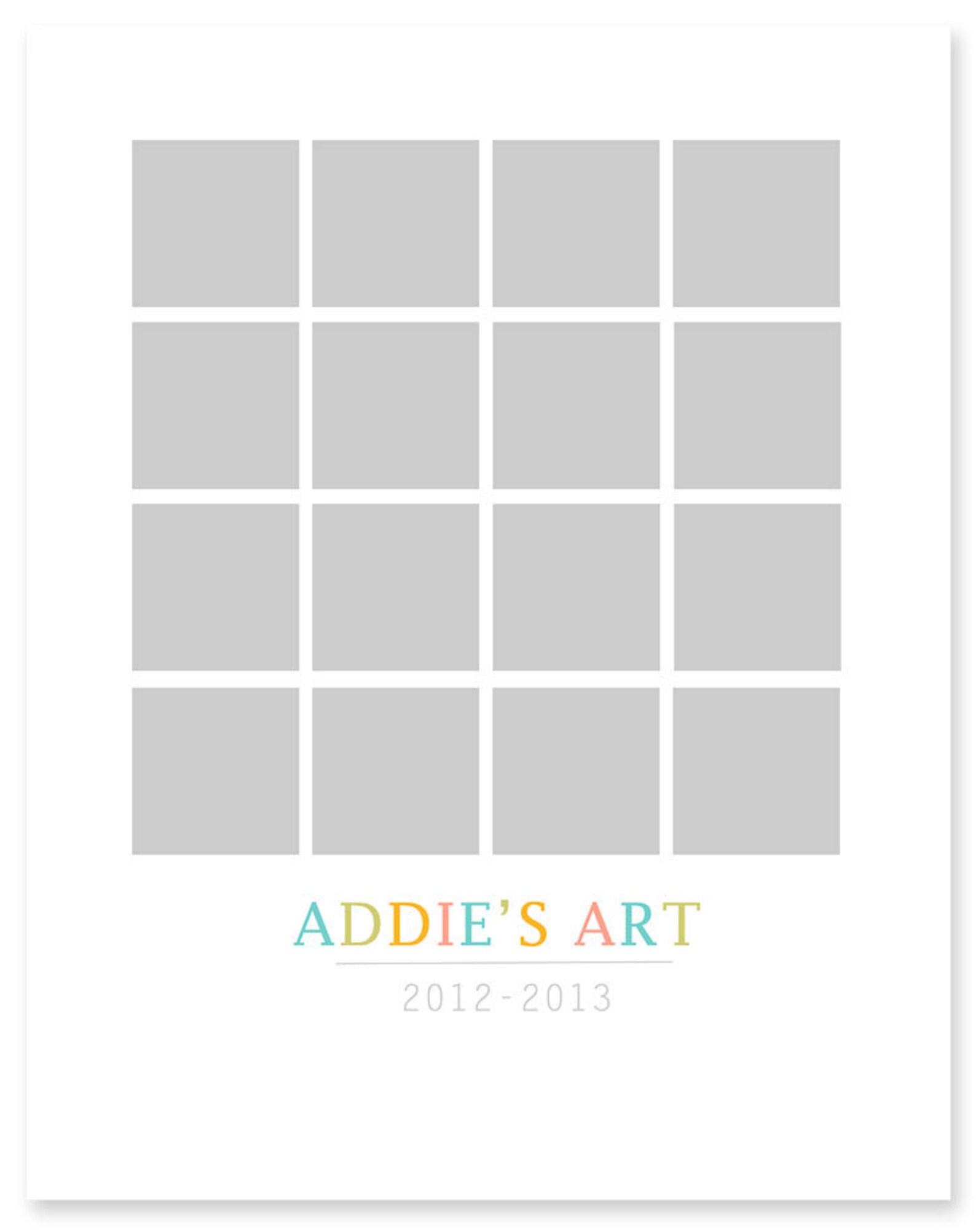 Children's Art Collage Template Set Etsy