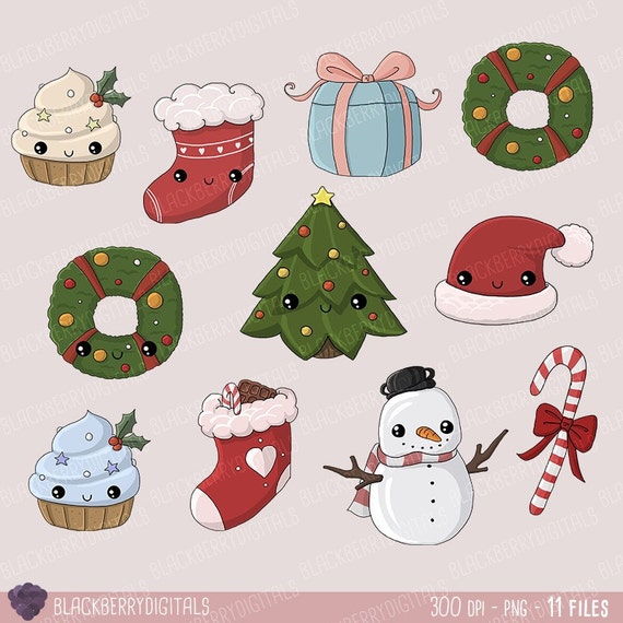 Kawaii Christmas Stickers – TheAdventureEffect