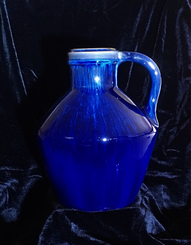 Danesby Electric Blue Ware Bourne Denby Jug/vase 'birchover' Shape