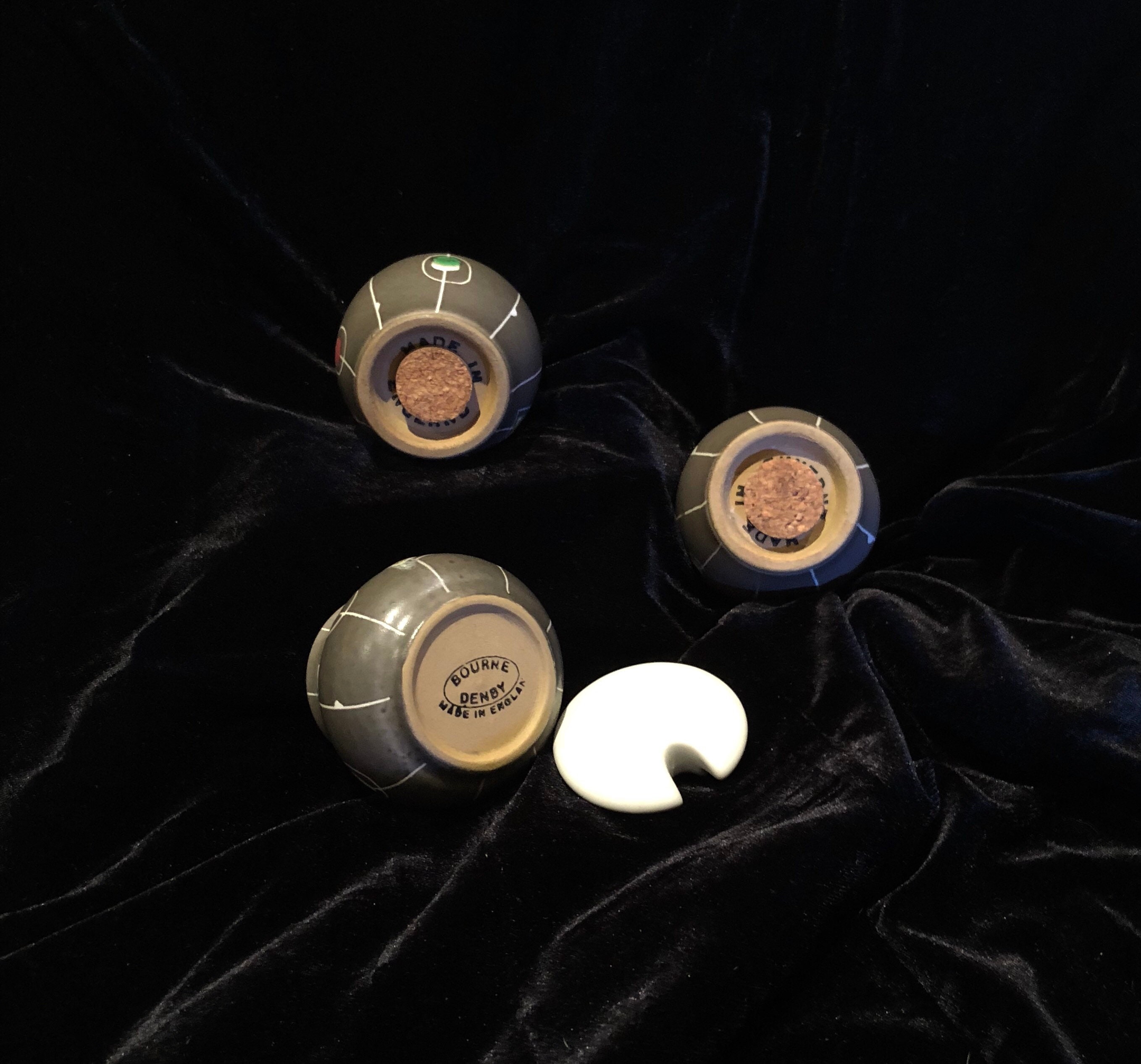 Bourne Denby c. 1957 Rare 'Cloisonné' Condiment Set Etsy