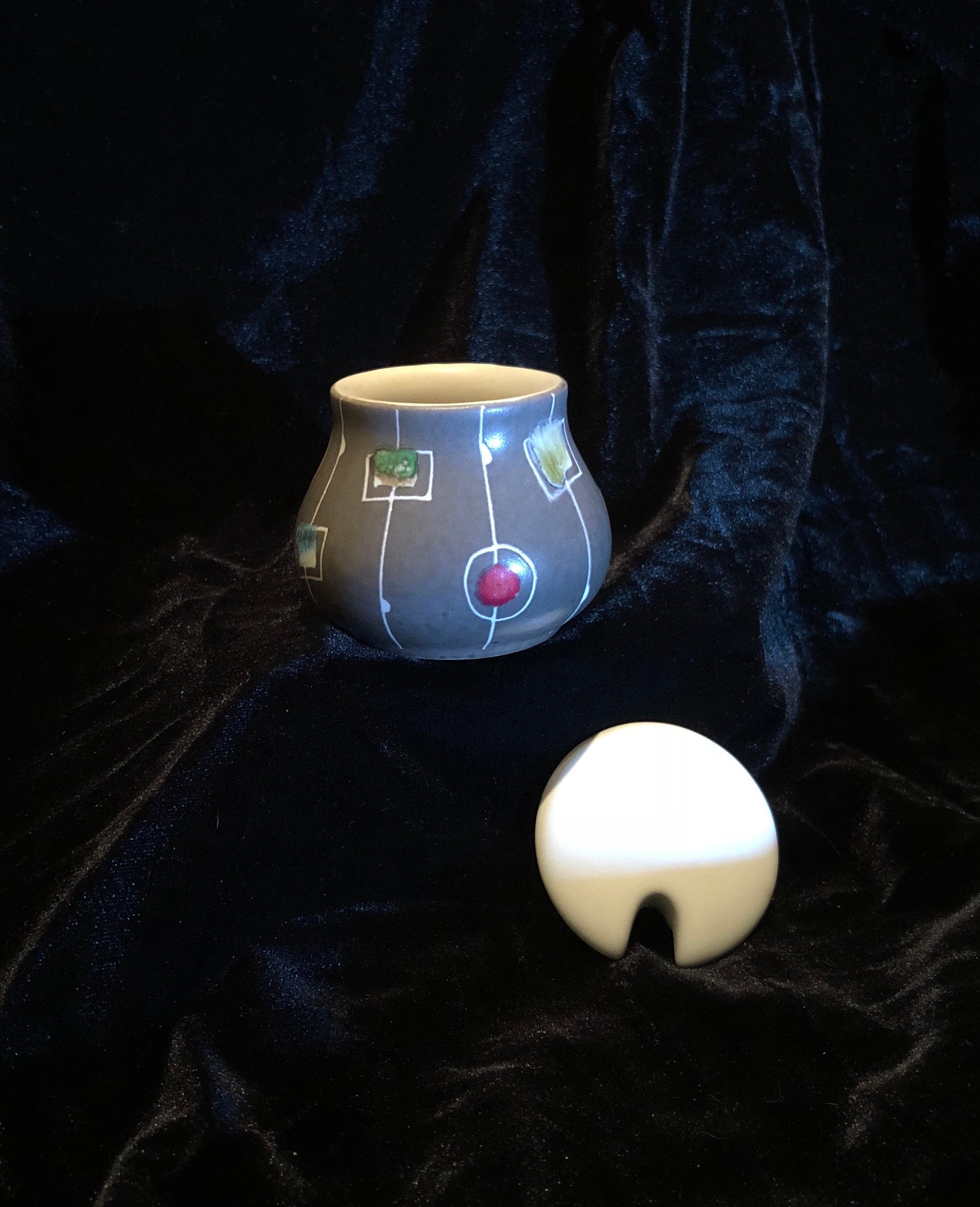 Bourne Denby c. 1957 Rare 'Cloisonné' Condiment Set Etsy