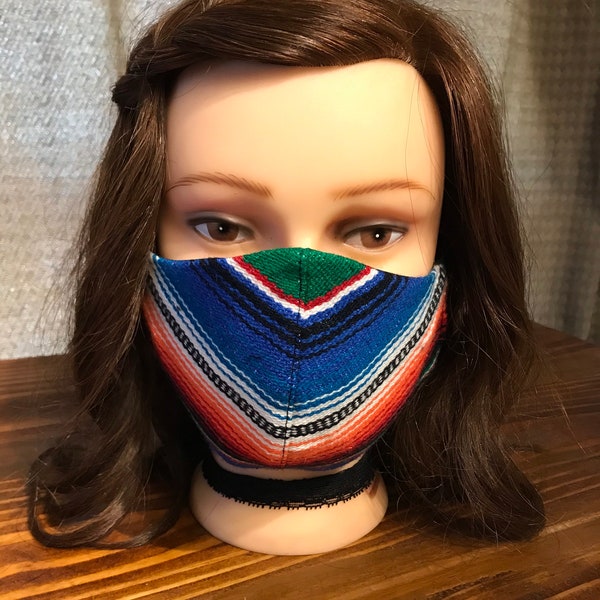 mask, Sarape face mask, serape face mask, Reusable face mask, layered face mask, thick face mask, mouth cover, Mexican face mask, zarape