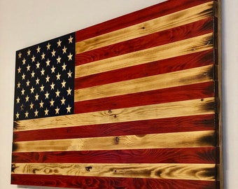 48x26" Wooden Large American Flag