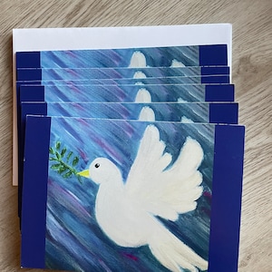 Christmas cards, peace dove cards, set of 6 cards, holiday cards, peace, doves, greeting cards, cards, stationery