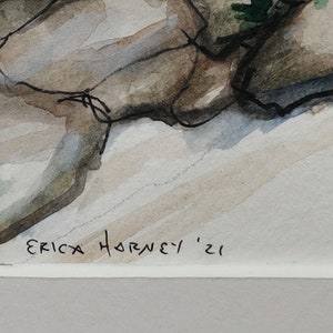 Original handpainted watercolor painting by Erica Harney, Colorado landscape painting, Rocky mountain watercolor painting, snowy landscape image 4