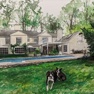 Modification: add an ANIMAL to your custom painting, dog painting, cat painting, horse painting, pet portrait, custom painting