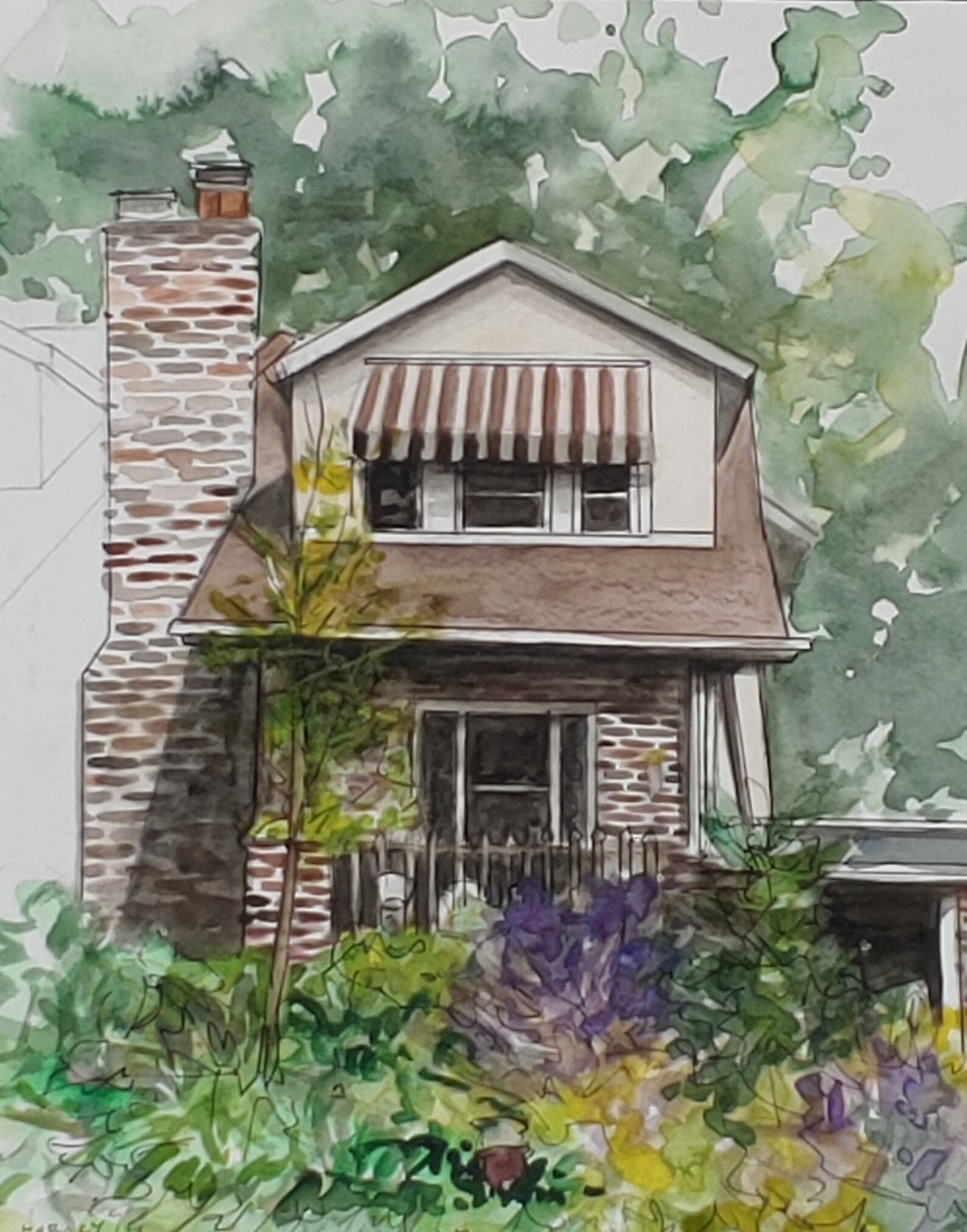 Original Aquarell Malerei des Hauses Tudor Haus | Etsy