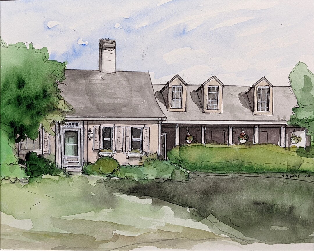 Original Handpainted Watercolor Painting by Erica Harney, Cape Cod