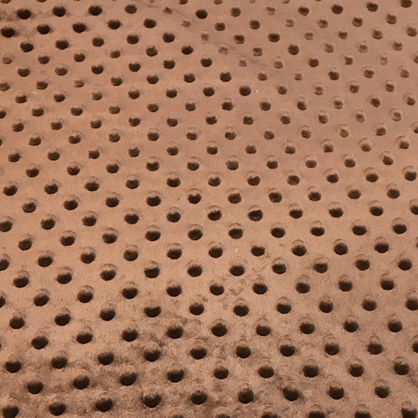 Brown Minky Dot Fabric