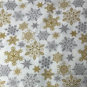 Silver/Gold Snowflakes Club Foot Bar Cover