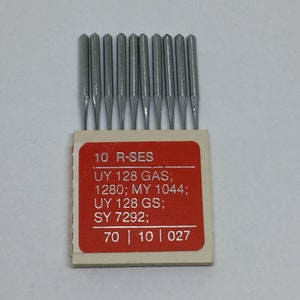 UY128GAS Size 70/10 Ball Point CoverStitch Sewing Machine Needles FREE SHIPPING 1280 128G SY7292 UY128GS  Germany