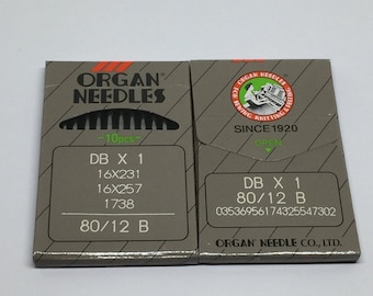 16x257, 16x231, dbx1, 1738 size 12/80 ball point sewing machine needles singer brother juki