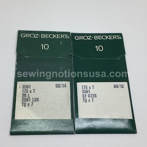 Groz-beckert 175x7 tqx7 industrial button sewer sewing machine needles size 12/80 & 14/90  20 needles