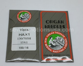 15x1 130/705h organ home sewing machine needles size 16/100 regular point hax1