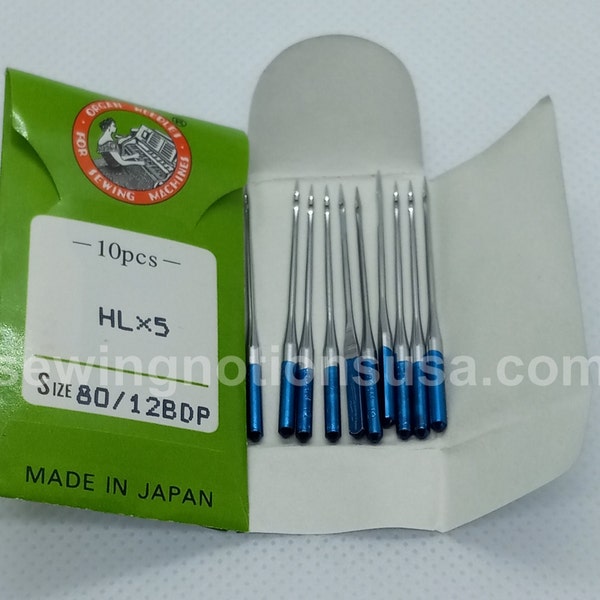 HLX5 Flat Shank Quilting Needle Size 12 Ball Point Organ Blue Shank 130/708H-Q Juki TL98E TL98Q BROTHER PQ-1500 JANOME Free Shipping