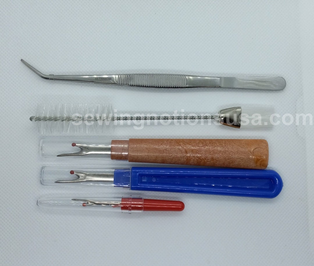 Seam Rippers Safety Ball, Tweezer 6 Nylon Lint Brush Dual Purpose Sewing Tools 5pc Set Etsy