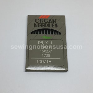 10 Sewing Machine Needles Organ 15X1, Flat Shank, Ballpoint All Sizes  Available. HA X 1 -  Hong Kong