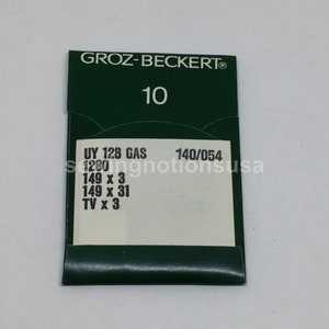 UY128GAS Size 140/22 CoverStitch Groz-Beckert Sewing Machine Needles FREE SHIPPING  1280, 128G, SY7292, UY128GS