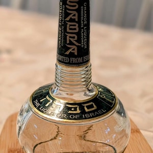 Vintage Collectible Bottle Sabra Liqueur - Empty Bottle w/ Label from Israel.