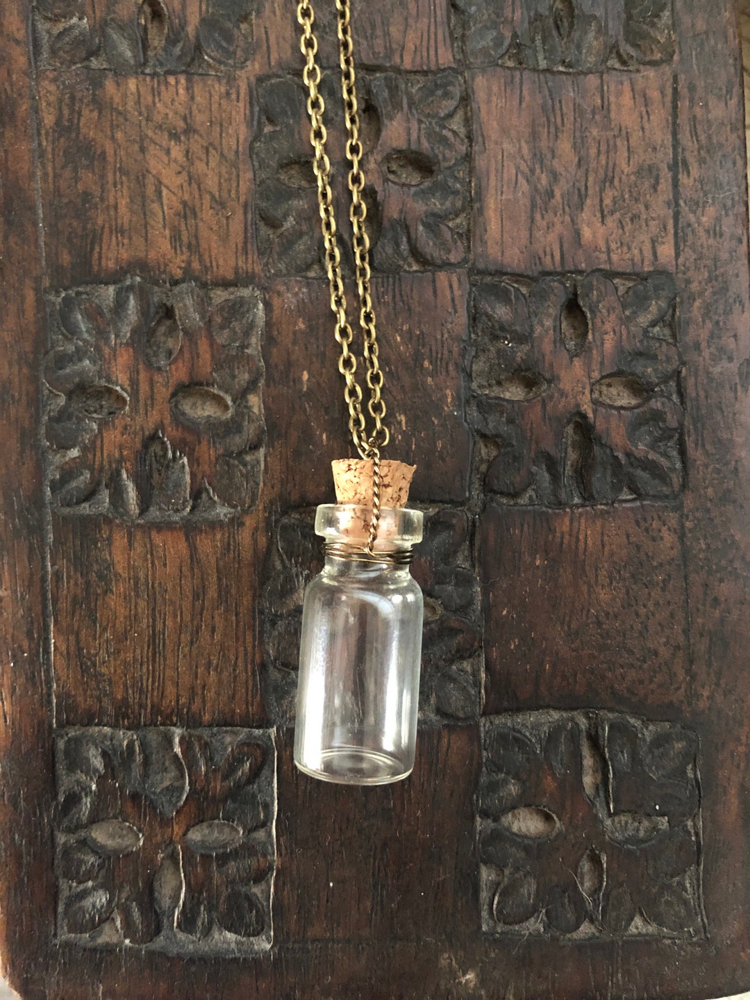 Empty Bottle Necklace Fill Yourself Etsy